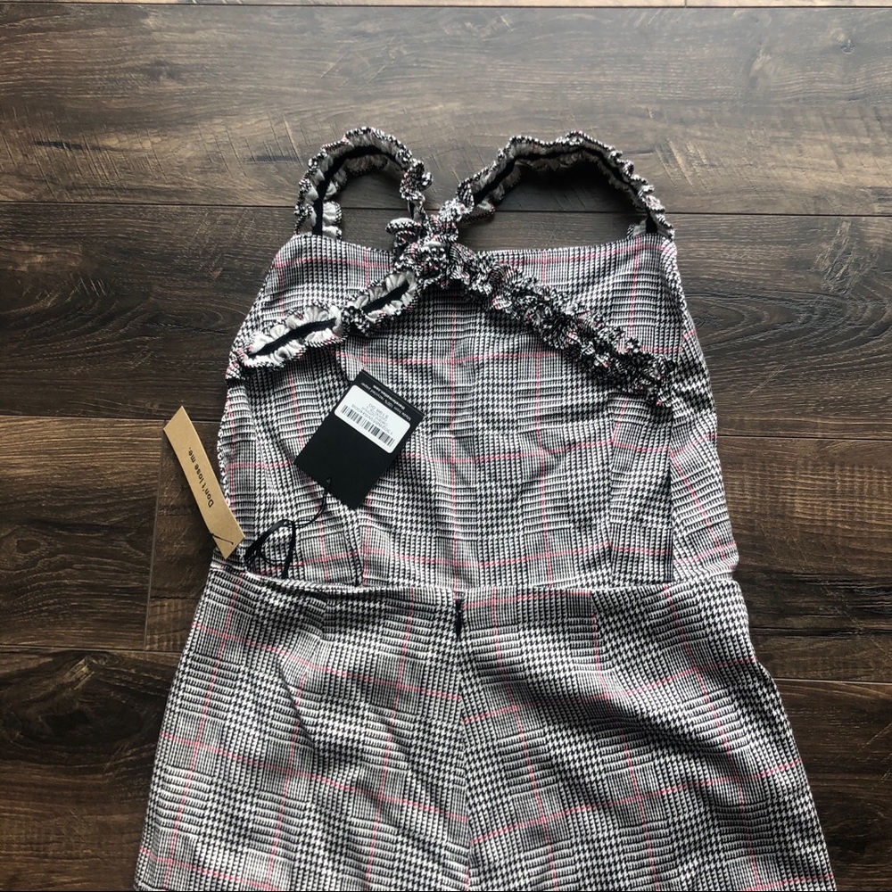 Reformation Oakland Plaid Jumpsuit Gray sz 10 - Picture 8 of 11